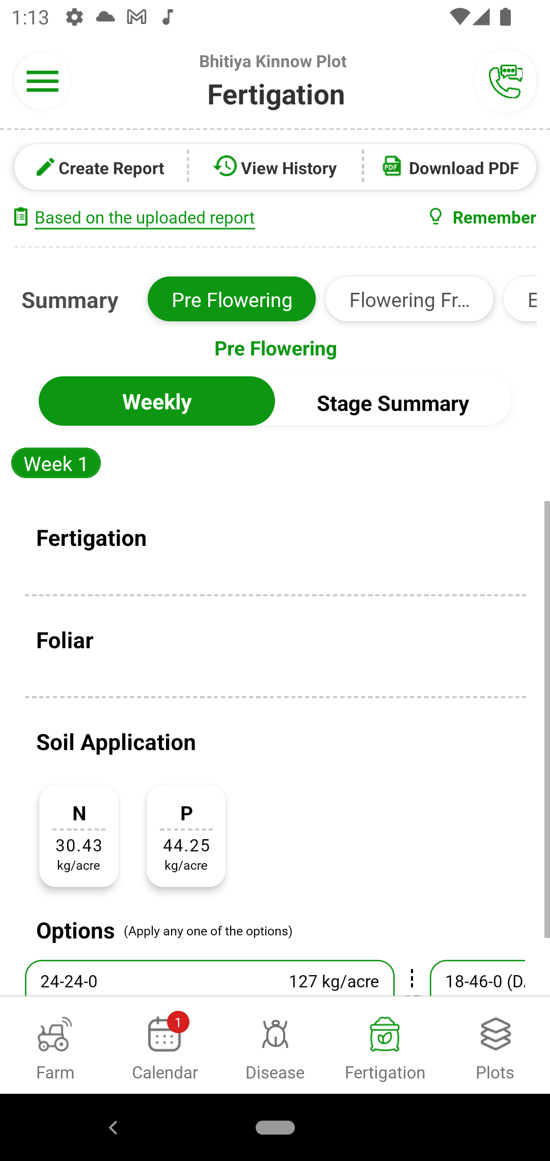 Citrus crop need fertilizers in form of soil application, fertigation and foliar application. Some stages need more of a particular nutrient than the other. Our dynamic fertilizer schedule takes into account variety, stage-wise crop needs and nutrient availability in soil and in leaf. Fyllo nutrient schedule is generated on based of nutrient interactions in the soil and crop by a team of Citrus crop experts and technologists. Crop yield target is also a factor in the nutrient schedule.