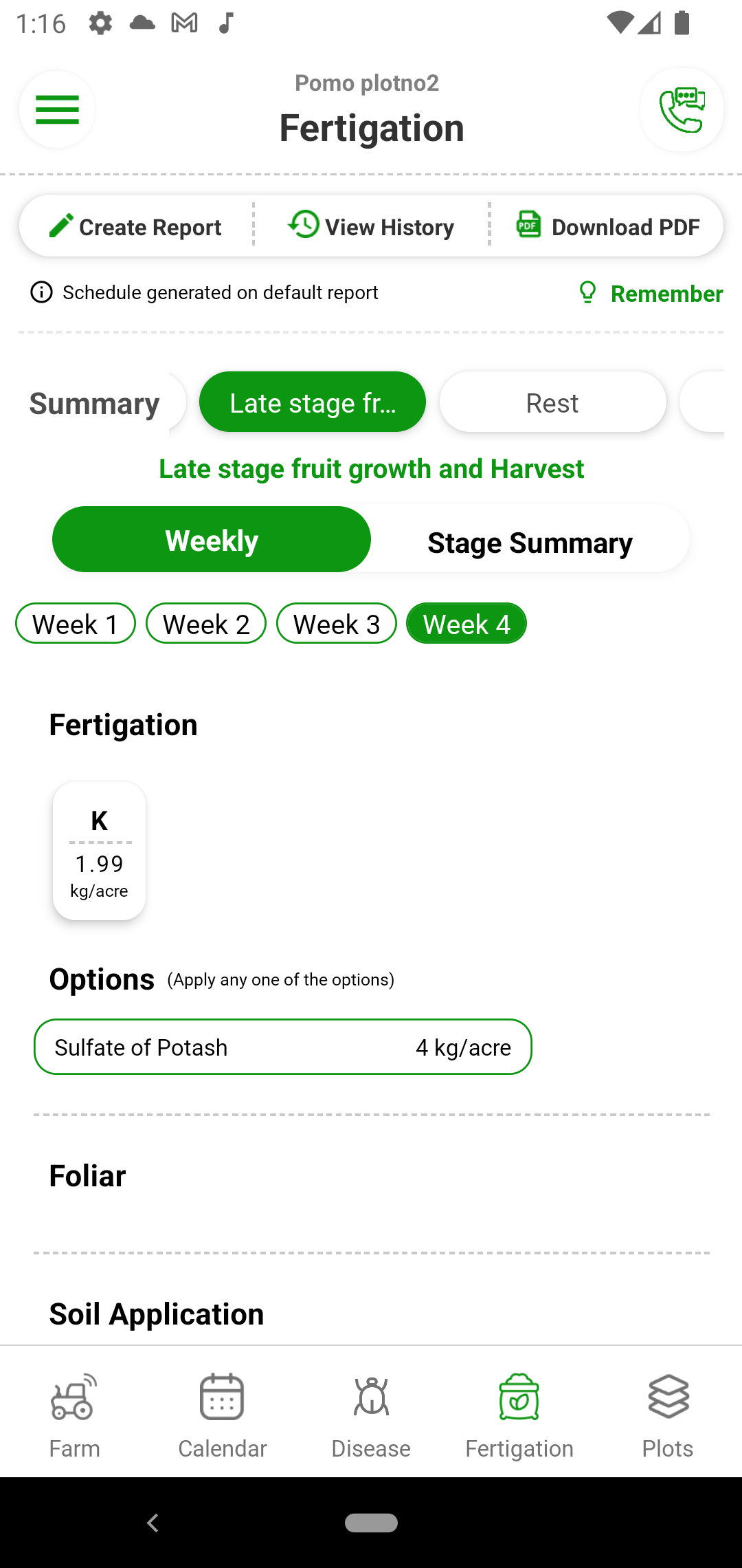 Pomegranate crop need fertilizers in form of soil application, fertigation and foliar application. Our dynamic fertilizer schedule takes into account variety, stage-wise crop needs and nutrient availability in soil and in leaf. Fyllo nutrient schedule is generated on based of nutrient interactions in the soil and crop by a team of pomegranate crop experts and technologists. Crop yield target is also a factor in the nutrient schedule.