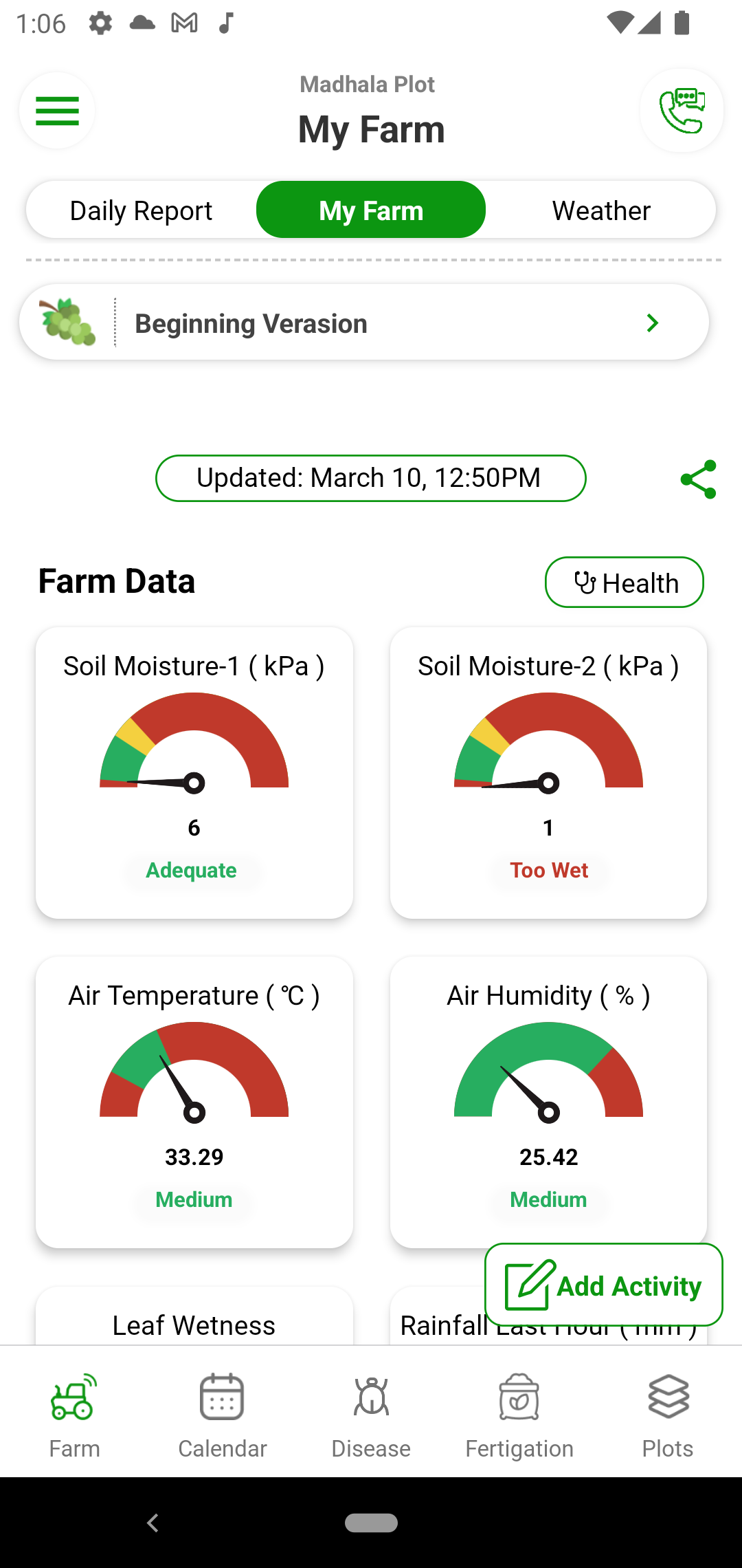 Crop Specific Alerts